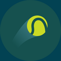 Tennis ball in motion, icon